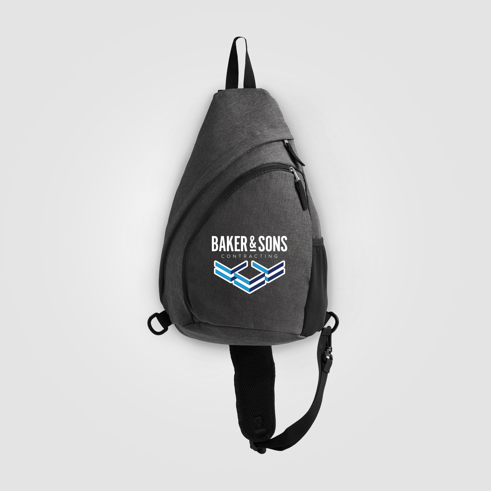 Sac bandoulière publicitaire rPET 15 L réglable Helsinki Gris foncé